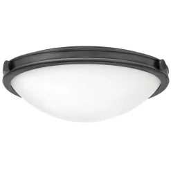 Deckenleuchten|Flurlampen*Elstead Deckenleuchte rund Ø 48,3 cm Schwarz Weiß Metall Glas