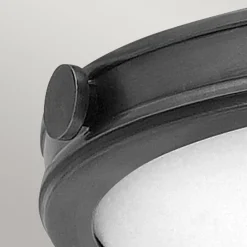 Deckenleuchten|Flurlampen*Elstead Deckenleuchte rund Ø 48,3 cm Schwarz Weiß Metall Glas