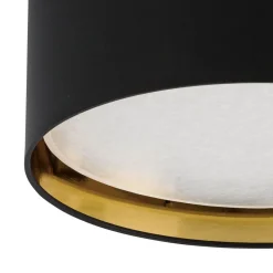 TK Lighting Deckenleuchte rund Ø 45 cm Schwarz Gold blendarm 4x E27< Deckenleuchten|Flurlampen