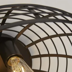 Deckenleuchten|Flurlampen*Searchlight Deckenleuchte rund Ø 40 cm Schwarz Metall 3x E27