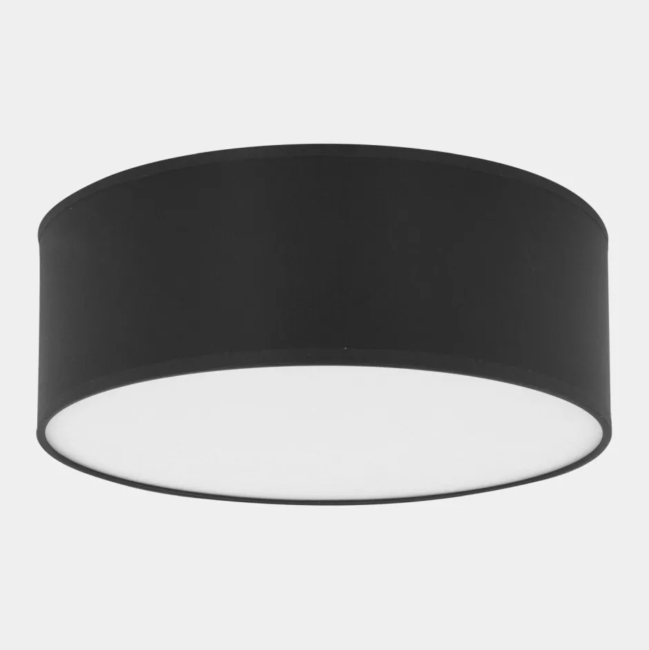 TK Lighting Deckenleuchte rund Ø 45 cm Schwarz blendarm Stoff< Deckenleuchten|Flurlampen