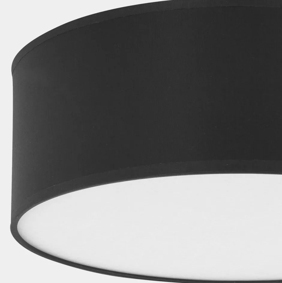TK Lighting Deckenleuchte rund Ø 45 cm Schwarz blendarm Stoff< Deckenleuchten|Flurlampen