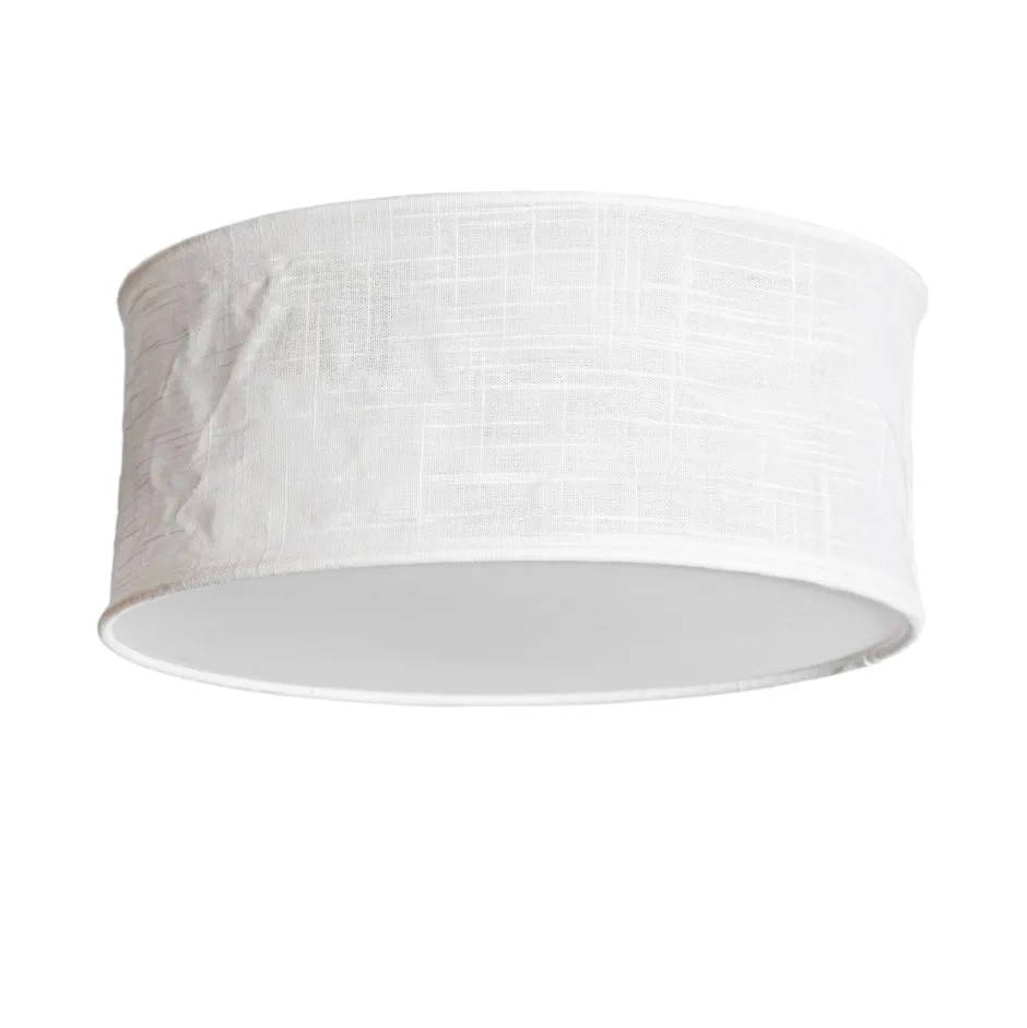 Deckenleuchten|Flurlampen*By Rydéns Deckenleuchte rund Ø 40 cm Weiß E27 Metall Stoff blendarm