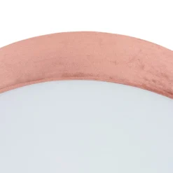 Searchlight Deckenleuchte rund Ø 50cm H: 10cm Rosa Samt Schirm 3x E27< Wohnzimmerlampen|Schlafzimmer Lampen