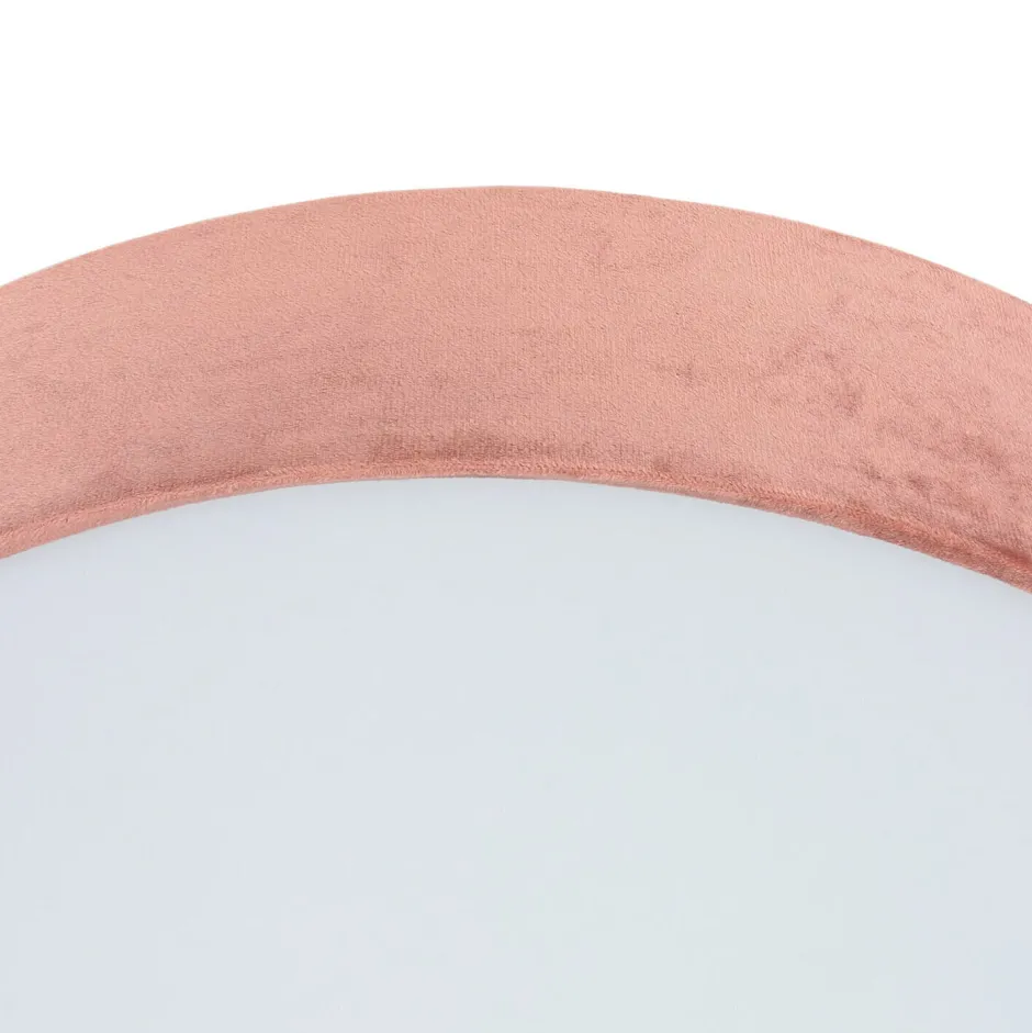 Searchlight Deckenleuchte rund Ø 50cm H: 10cm Rosa Samt Schirm 3x E27< Wohnzimmerlampen|Schlafzimmer Lampen