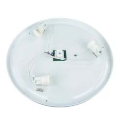 Searchlight Deckenleuchte rund Ø 50cm H: 10cm Rosa Samt Schirm 3x E27< Wohnzimmerlampen|Schlafzimmer Lampen