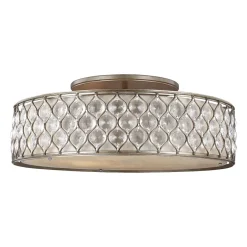 Deckenleuchten|Flurlampen*Elstead Deckenleuchte rund 76 cm in Silber Metall Kristall