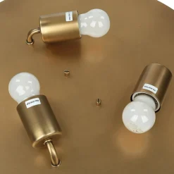 Elstead Deckenleuchte rund blendarm in Messing Weiß Wohnzimmer< Glaslampen|Designerlampen