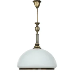 Glaslampen|Jugendstil Lampen*Jupiter Deckenleuchte rund Ø40cm Messing antik Weiß Lampe