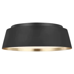 Moderne Lampen|Esszimmer Lampen*Elstead Deckenleuchte rund Ø36,8cm Schwarz Gold 3-flammig E14