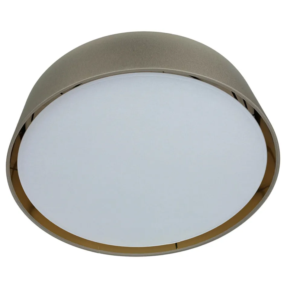 TK Lighting Deckenleuchte rund für 4x E27 Stoff in Beige Gold< Stofflampen|Moderne Lampen