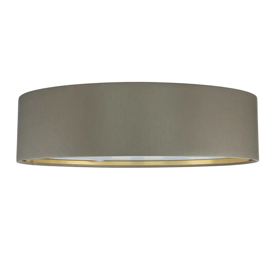 TK Lighting Deckenleuchte rund für 4x E27 Stoff in Beige Gold< Stofflampen|Moderne Lampen