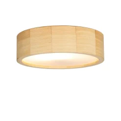 Lamkur Deckenleuchte Rund Holz in Kiefer Wohnzimmer< Holzlampen|Moderne Lampen