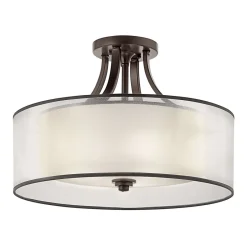 Elstead Deckenleuchte rund in Weiß Bronze antik CANELADO< Deckenleuchten|Bürolampen