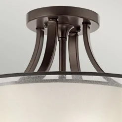 Elstead Deckenleuchte rund in Weiß Bronze antik CANELADO< Deckenleuchten|Bürolampen