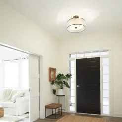 Elstead Deckenleuchte rund in Weiß Bronze antik CANELADO< Deckenleuchten|Bürolampen