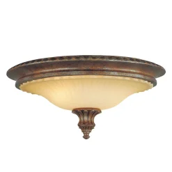 Elstead Deckenleuchte Rustikal Ø44,5cm Glas Metall in Bronze< Deckenleuchten|Flurlampen