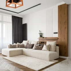 Lamkur Deckenleuchte Rustikal Holz Metall B: 30 cm Schwarz eckig< Deckenleuchten|Flurlampen