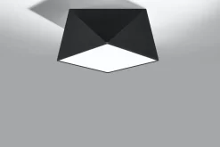 Wohnzimmerlampen|Moderne Lampen*Sollux Deckenleuchte Schwarz B:30cm geometrisch E27