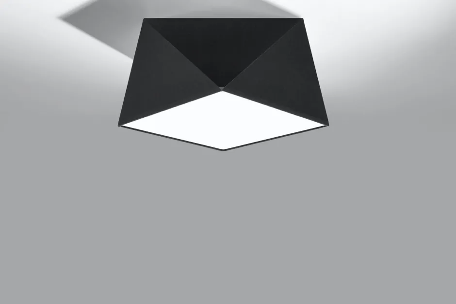 Wohnzimmerlampen|Moderne Lampen*Sollux Deckenleuchte Schwarz B:30cm geometrisch E27