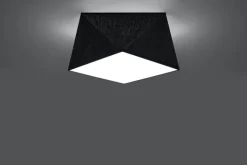Wohnzimmerlampen|Moderne Lampen*Sollux Deckenleuchte Schwarz B:30cm geometrisch E27