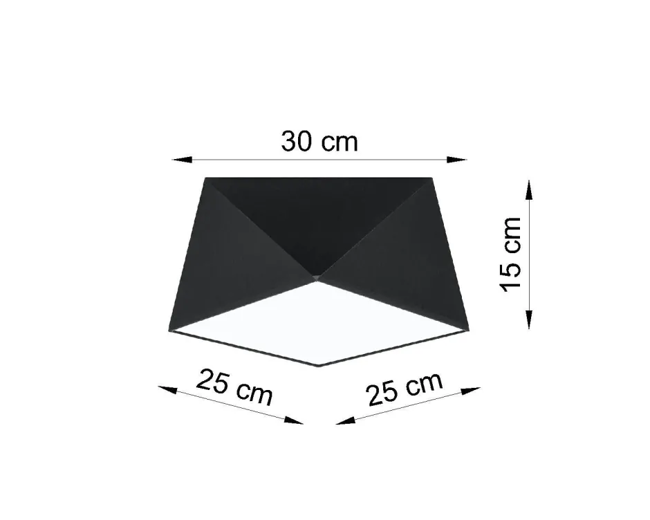 Wohnzimmerlampen|Moderne Lampen*Sollux Deckenleuchte Schwarz B:30cm geometrisch E27