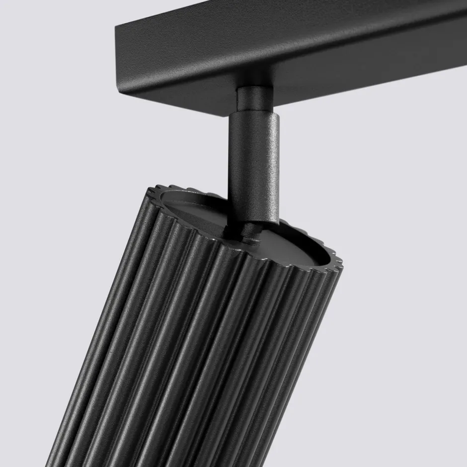 Sollux Deckenleuchte Schwarz 4-flammig GU10 81 cm lang Modern< Flurlampen|Wohnzimmerlampen
