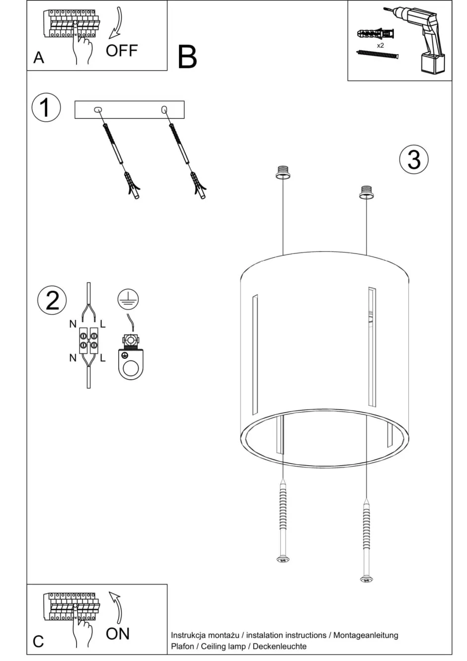 Sollux Deckenleuchte Schwarz klein Ø 10 cm Metall G9 Spot< Spots|Küchenlampen
