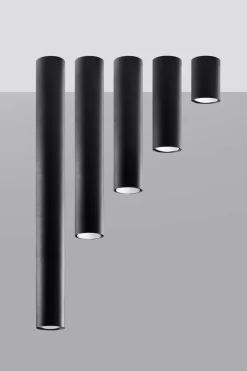 Küchenlampen|Moderne Lampen*Sollux Deckenleuchte Schwarz klein Ø 6 cm Metall GU10 Aufputz