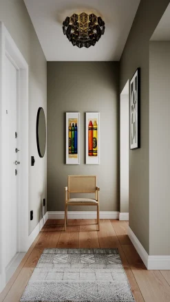 By Rydéns Deckenleuchte Schwarz Kristall 51 cm breit 3x E27< Deckenleuchten|Flurlampen