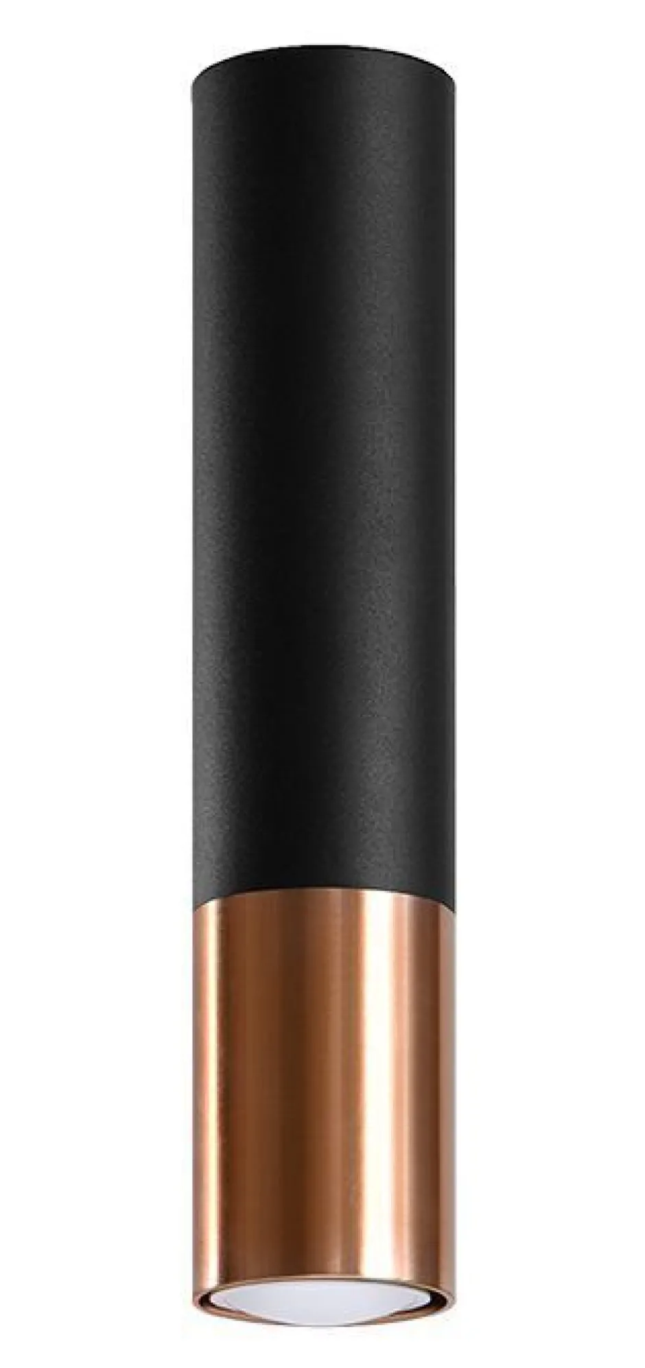 Küchenlampen|Moderne Lampen*Sollux Deckenleuchte Schwarz Kupfer Ø 6 cm H: 29 cm schmal