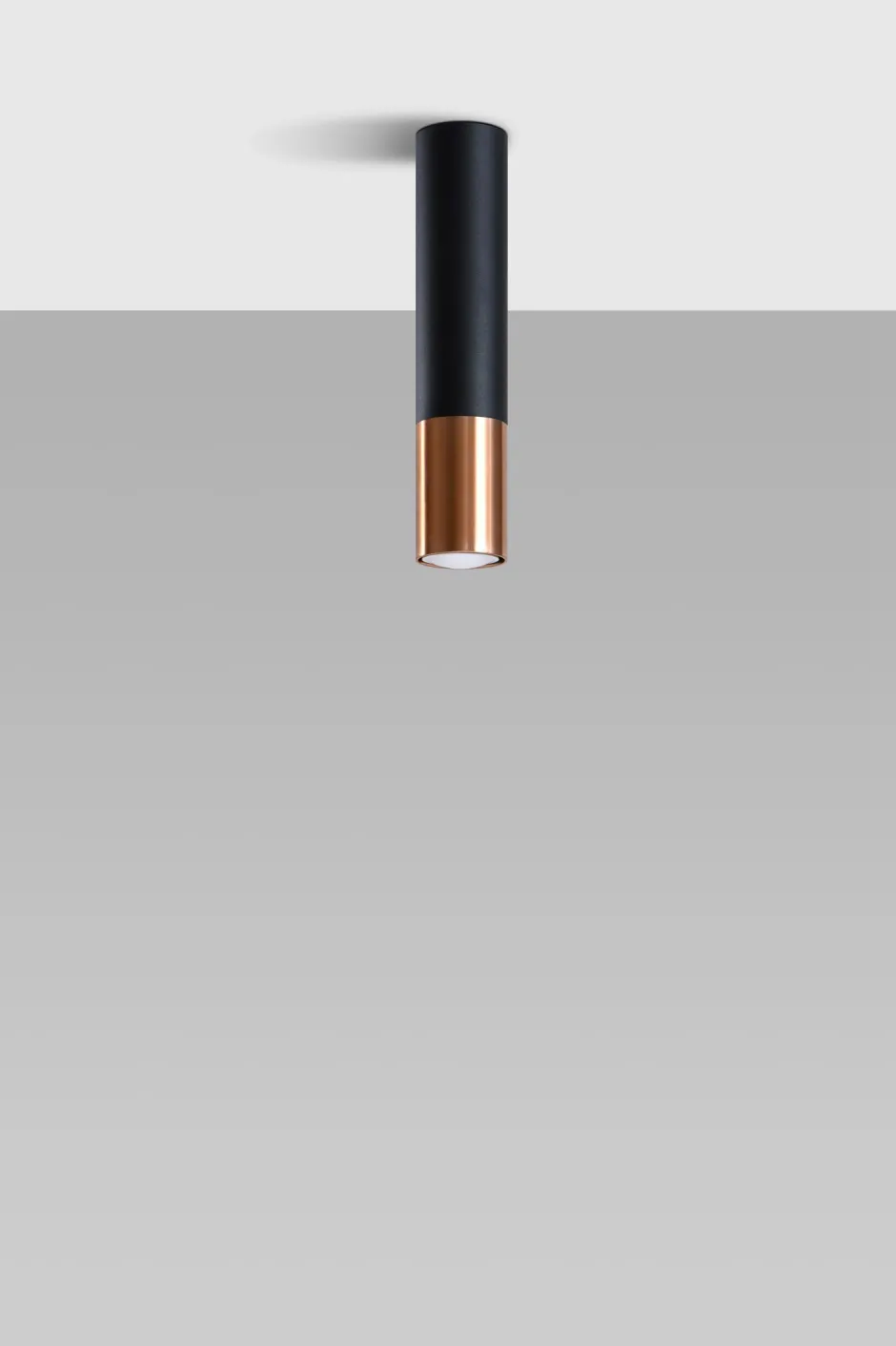 Küchenlampen|Moderne Lampen*Sollux Deckenleuchte Schwarz Kupfer Ø 6 cm H: 29 cm schmal