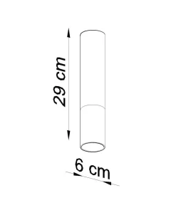 Küchenlampen|Moderne Lampen*Sollux Deckenleuchte Schwarz Kupfer Ø 6 cm H: 29 cm schmal