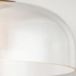 Elstead Deckenleuchte Schwarz Metall Glas D: 30,5 cm rund E27< Deckenleuchten|Flurlampen