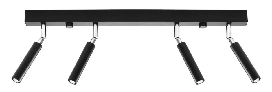 Sollux Deckenleuchte Schwarz Metall 4-flammig 60 cm lang< Deckenleuchten|Flurlampen