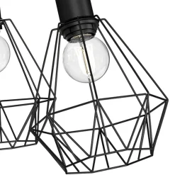 Luminex Deckenleuchte Schwarz Metall Retro E27 ARIYAN< Deckenleuchten|Wohnzimmerlampen