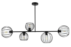 Sigma Deckenleuchte Schwarz Retro Design E27 Metall< Deckenleuchten|Kugellampen