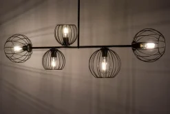 Sigma Deckenleuchte Schwarz Retro Design E27 Metall< Deckenleuchten|Kugellampen