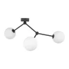 Wohnzimmerlampen|Glaslampen*TK Lighting Deckenleuchte Schwarz Weiß Glas Metall 3-flammig Modern