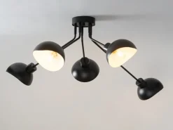 Designerlampen|Moderne Lampen*Sigma Deckenleuchte Schwarz Weiß stilvoll E27 120 cm lang