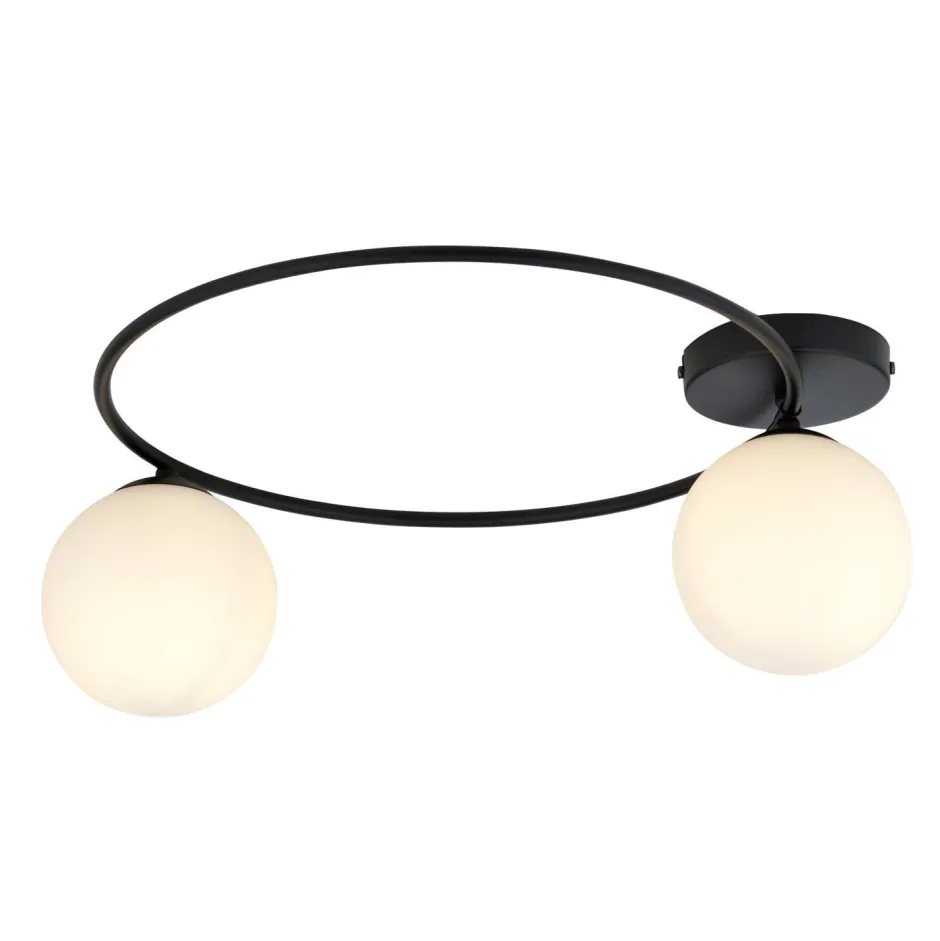 Deckenleuchten|Flurlampen*Emibig Deckenleuchte Schwarz Weiß E14 Ø 47 cm blendarm