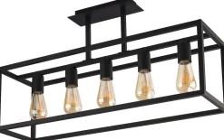 Deckenleuchten|Moderne Lampen*Nowodvorski Deckenleuchte Schwarz 5xE27 Wohnzimmer Lampe DAVID