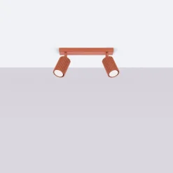 Sollux Deckenleuchte schwenkbar B: 30 cm klein 2-flammig GU10 Rot< Wohnzimmerlampen|Metall Lampen