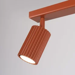 Sollux Deckenleuchte schwenkbar B: 30 cm klein 2-flammig GU10 Rot< Wohnzimmerlampen|Metall Lampen
