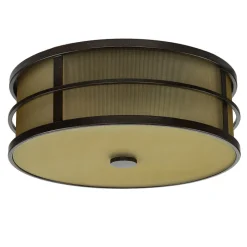 Glaslampen|Designerlampen*Elstead Deckenleuchte SHOJI Creme Ø34cm Vintage Lampe Loft