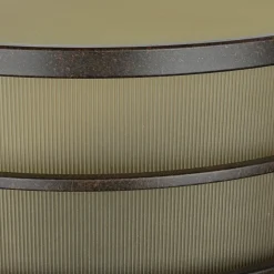 Glaslampen|Designerlampen*Elstead Deckenleuchte SHOJI Creme Ø34cm Vintage Lampe Loft