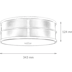 Glaslampen|Designerlampen*Elstead Deckenleuchte SHOJI Creme Ø34cm Vintage Lampe Loft