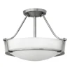 Deckenleuchten|Flurlampen*Elstead Deckenleuchte SOMBRA Nickel Ø41cm Lampe Wohnzimmer