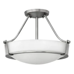 Deckenleuchten|Flurlampen*Elstead Deckenleuchte SOMBRA Nickel Ø41cm Lampe Wohnzimmer