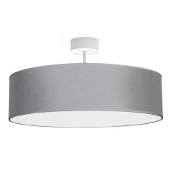 Deckenleuchten|Flurlampen*Nowodvorski Deckenleuchte Stoff Ø 50 cm rund für 3x E27 Grau Modern